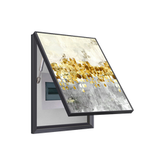 Gold Accent Impressionist Breaker Box Cover | Decorative Electrical Panel Art