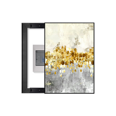 Gold Accent Impressionist Breaker Box Cover | Decorative Electrical Panel Art