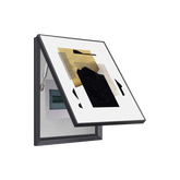 Layered Neutral & Black Abstract Breaker Box Cover | Decorative Panel Conceal