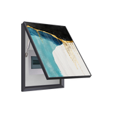 Turquoise Ocean Flow Breaker Box Cover with Gold Drip | Decorative Panel Art