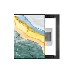 Teal & Golden Horizon Abstract Breaker Box Cover | Decorative Panel Conceal