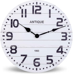 Grey Wooden Creative Wall Clock Premium