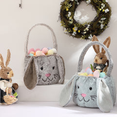 Plush Rabbit Bucket, Children's Candy Bag, Hand-held Gift Bag