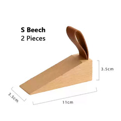 Black walnut wooden door stopper safety top door device