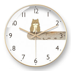 Kitten Wall Clock Simple Personality