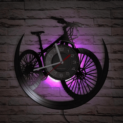 3D Mountain Bike Decoration Vinyl Record Clock