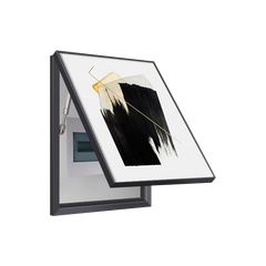 Gold & Black Brushstroke Breaker Box Cover | Modern Electrical Panel Conceal
