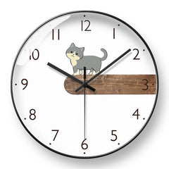 Kitten Wall Clock Simple Personality