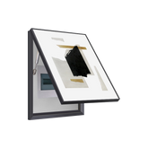 Neutral Geometric Shapes Breaker Box Cover | Decorative Electrical Panel Art