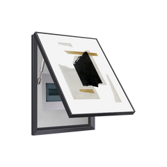 Neutral Geometric Shapes Breaker Box Cover | Decorative Electrical Panel Art