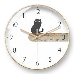 Kitten Wall Clock Simple Personality