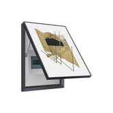 Golden Abstract Geometric Breaker Box Cover | Stylish Electrical Panel Conceal