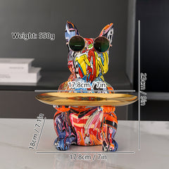 French Bulldog Graffiti Sculpture Tray