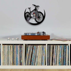 3D Mountain Bike Decoration Vinyl Record Clock