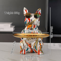 French Bulldog Graffiti Sculpture Tray