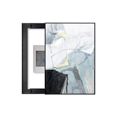 Blue Gray Watercolor Breaker Box Cover | Decorative Electrical Panel Conceal