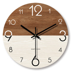 Wooden Wood Grain Minimalist Wall Clock