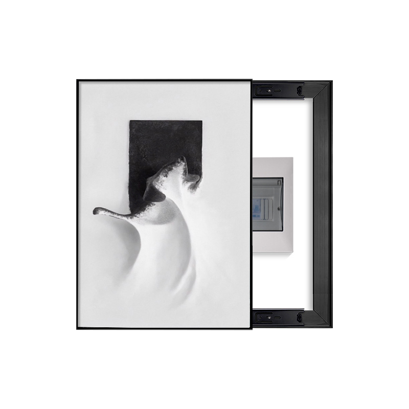 Minimalist Black & White Breaker Box Cover | Wall Art