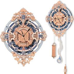 Clock 3D Wooden Puzzle Mechanical Assembly