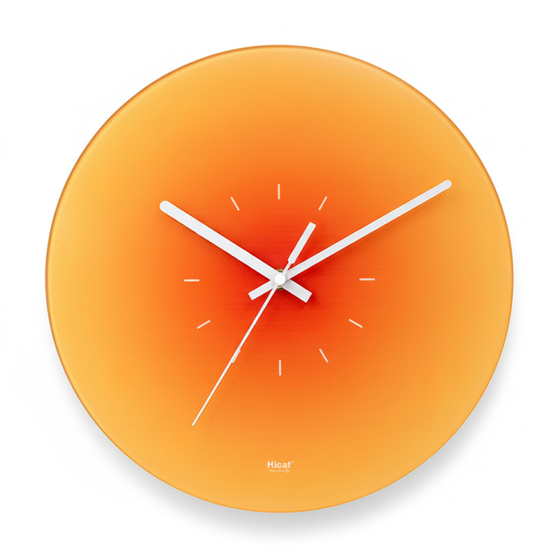 Luxury Gradient Glass Wall Clock – Silent Modern Wall Decor