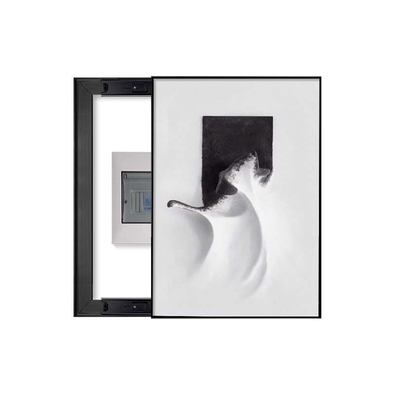 Minimalist Black & White Breaker Box Cover | Wall Art