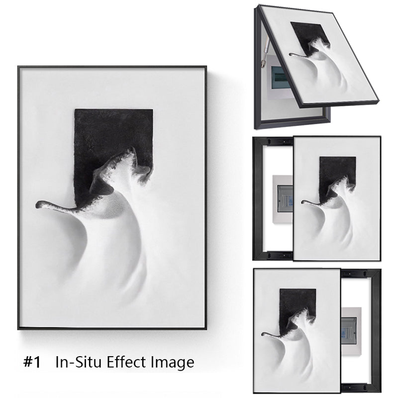 Minimalist Black & White Breaker Box Cover | Wall Art