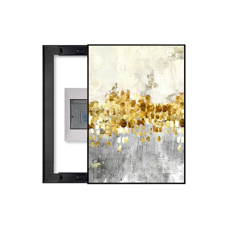 Gold Accent Impressionist Breaker Box Cover | Decorative Electrical Panel Art