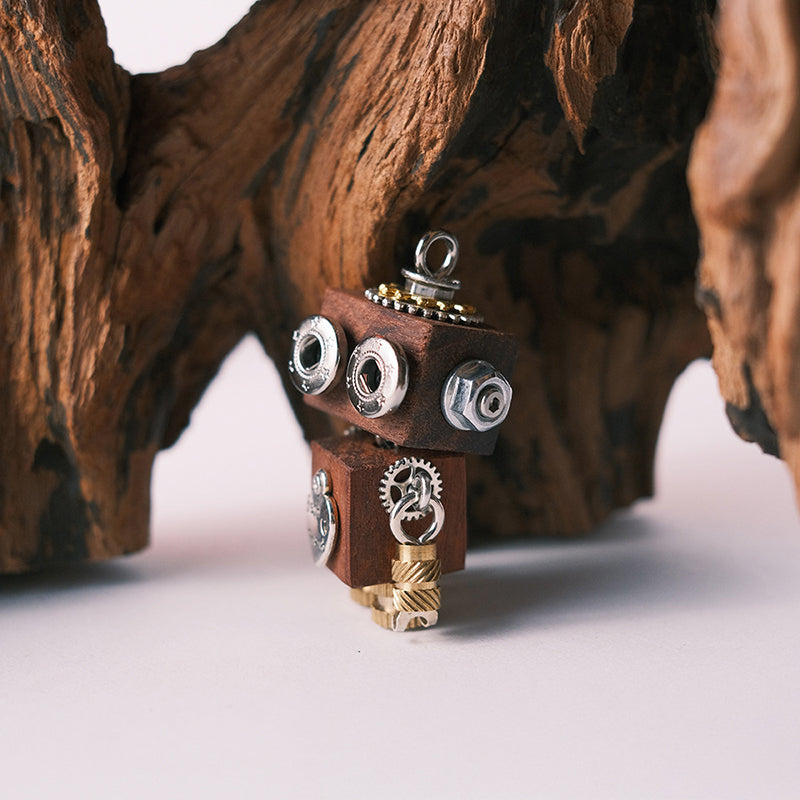 Handmade Wooden Steampunk Robot DIY Material Package