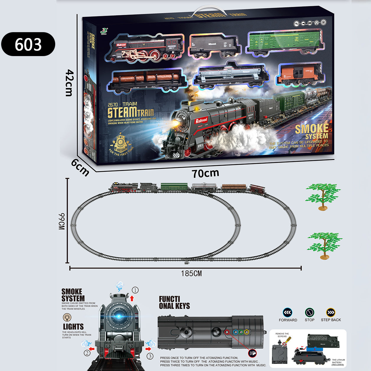 Retro Steam Simulation Electric Small Train