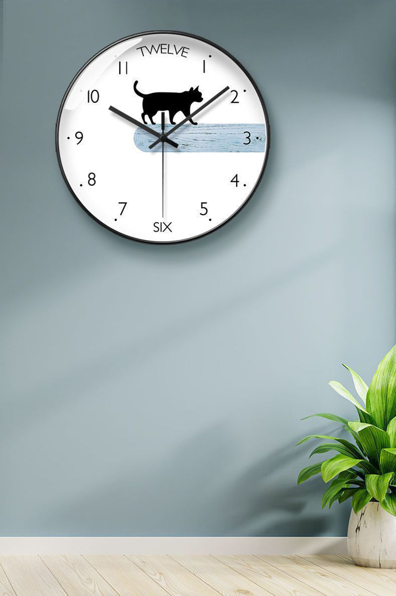 Kitten Wall Clock Simple Personality