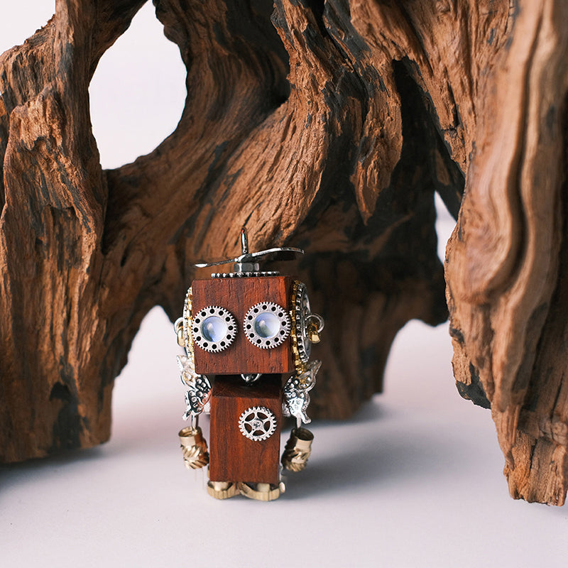 Handmade Wooden Steampunk Robot DIY Material Package