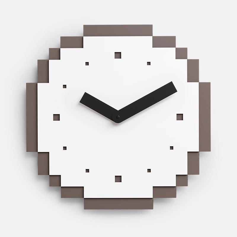 Creative Pixel Wall Clock – No-Drill Modern Silent Clock for Living Room & Office