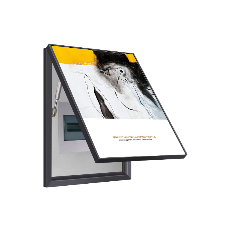 Yellow Accent Modern Abstract Breaker Box Cover | Decorative Panel Conceal