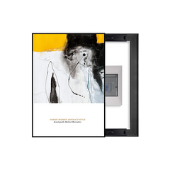 Yellow Accent Modern Abstract Breaker Box Cover | Decorative Panel Conceal