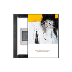 Yellow Accent Modern Abstract Breaker Box Cover | Decorative Panel Conceal