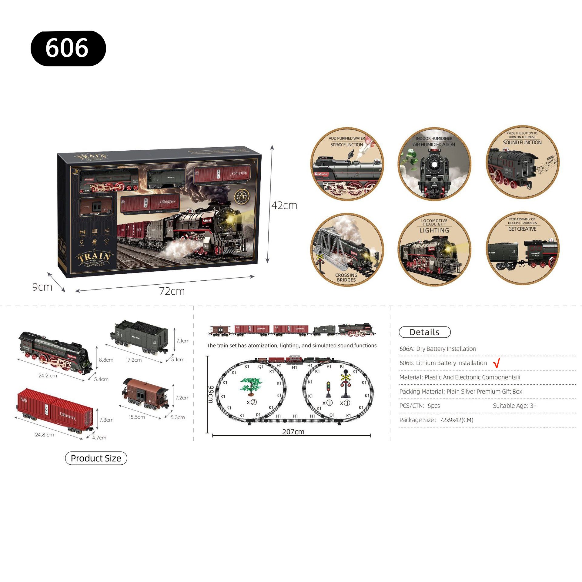 Retro Steam Simulation Electric Small Train