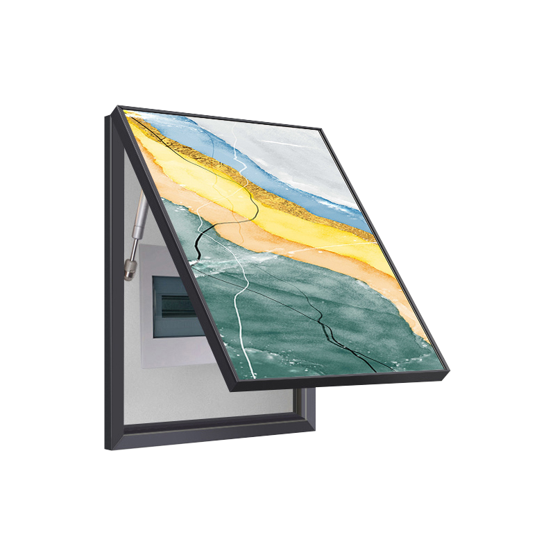Teal & Golden Horizon Abstract Breaker Box Cover | Decorative Panel Conceal