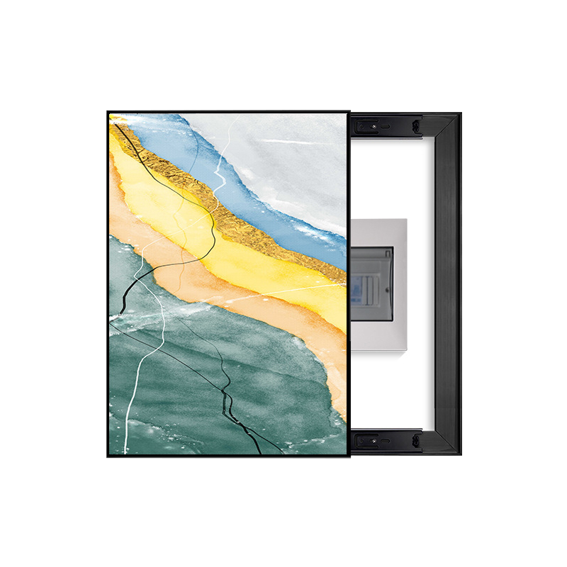 Teal & Golden Horizon Abstract Breaker Box Cover | Decorative Panel Conceal