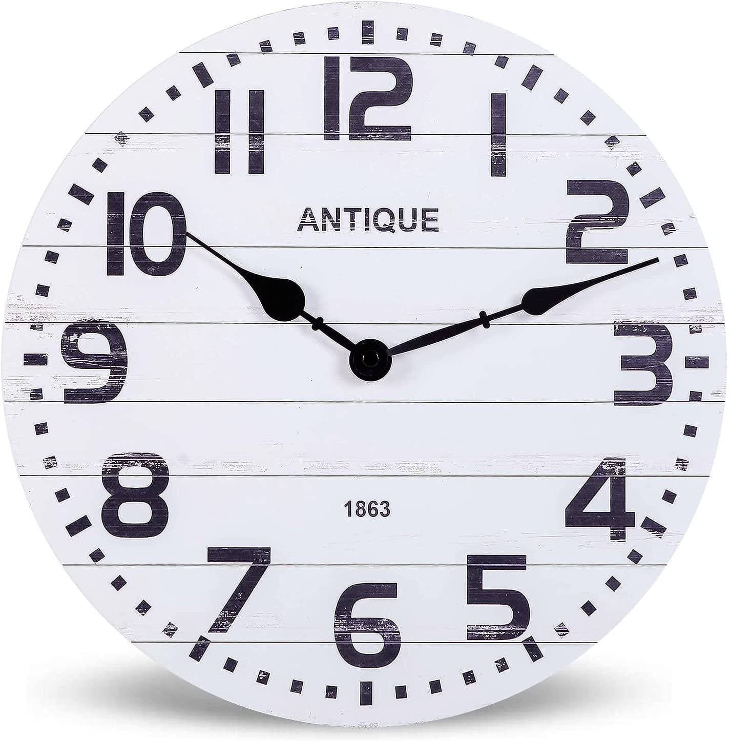 Grey Wooden Creative Wall Clock Premium