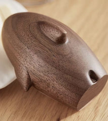 Walnut Shark Bottle Opener Creative Design