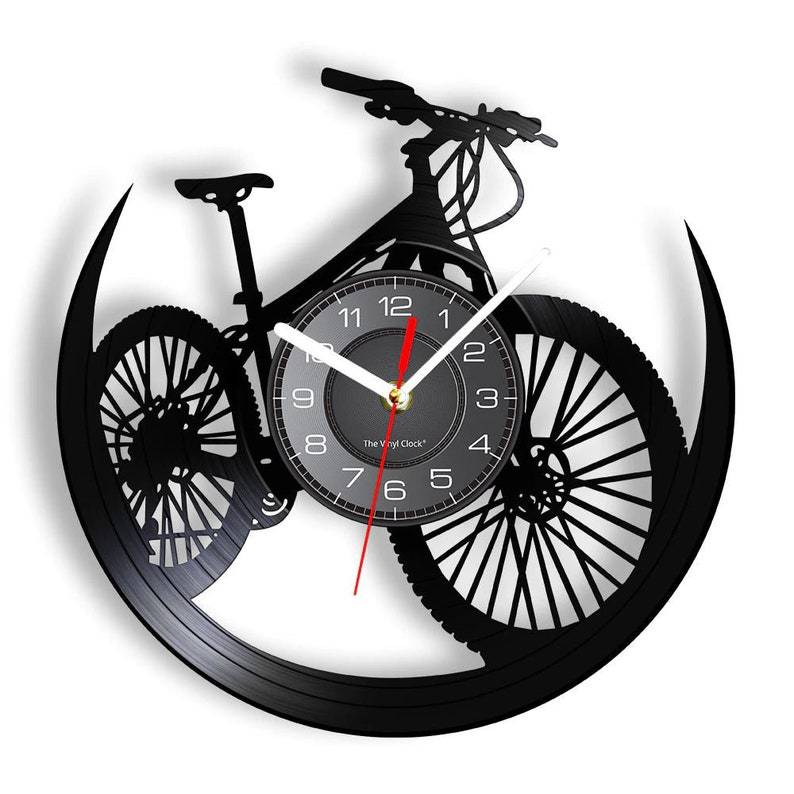 3D Mountain Bike Decoration Vinyl Record Clock