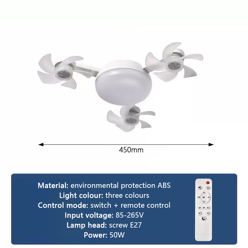 E27 Screw-in Remote Control Fan Three Gears Dimming