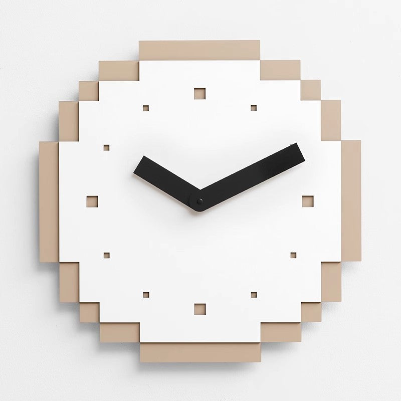 Creative Pixel Wall Clock – No-Drill Modern Silent Clock for Living Room & Office
