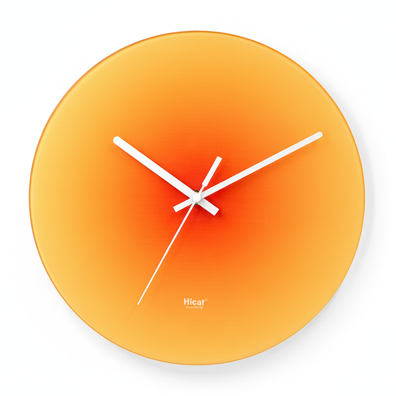 Luxury Gradient Glass Wall Clock – Silent Modern Wall Decor