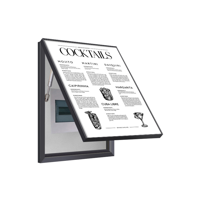 Cocktail Menu Breaker Box Cover | Decorative Electrical Panel Wall Art | Horizontal Version