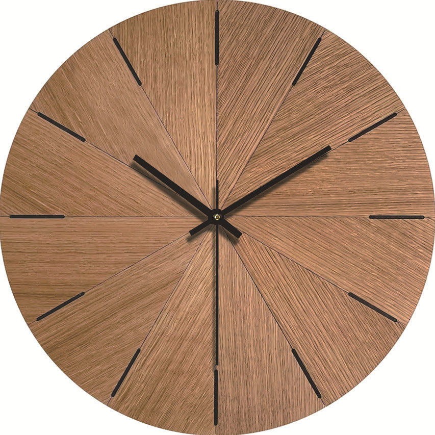 Round Wooden Decorative Wall Clock Stylish and Elegant