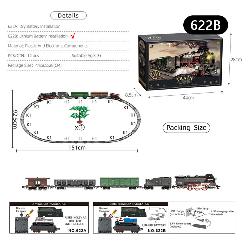 Retro Steam Simulation Electric Small Train
