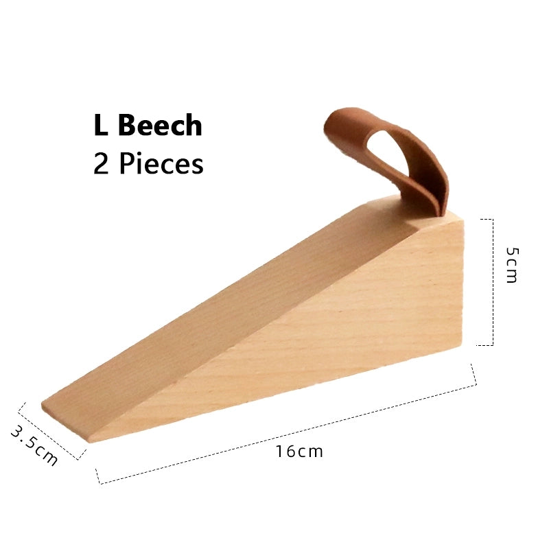 Black walnut wooden door stopper safety top door device