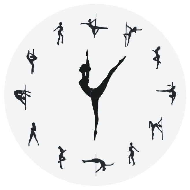 Vintage Round Creative Ballet Wall Clock