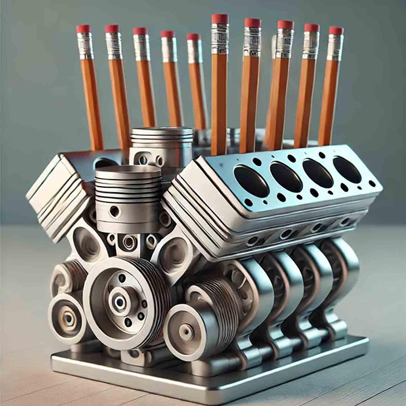 V8 Engine Cylinder Pen Holde